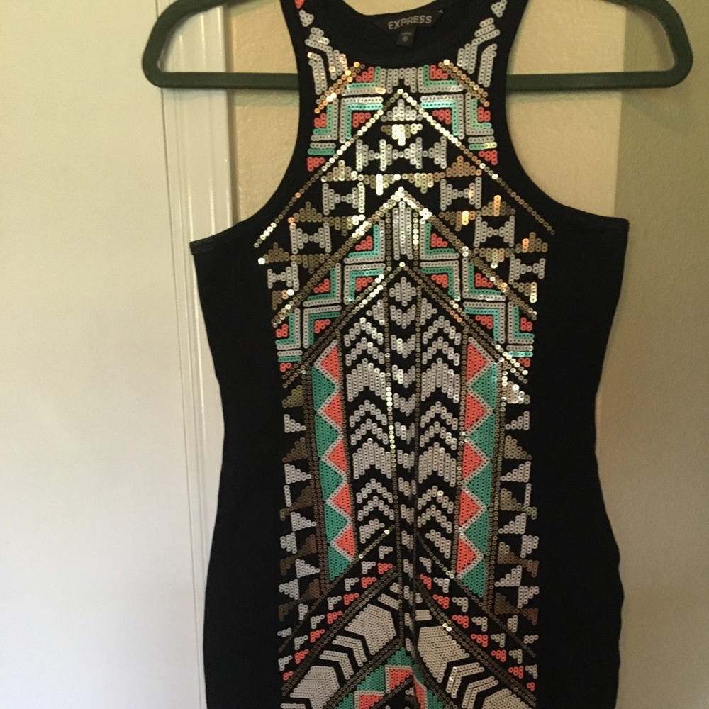 Express, XS, black & multi colored